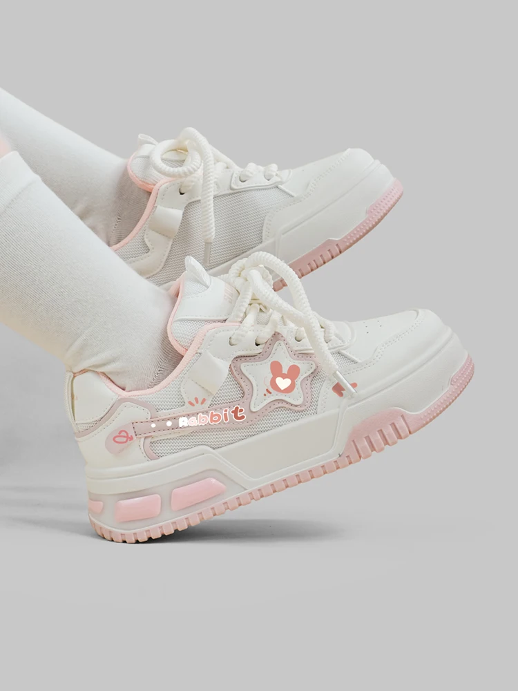 

Тонкие милые белые туфли, милая сетчатая обувь на толстой подошве для девушек, студенческие повседневные туфли для хлеба, милая обувь в стиле "Лолита", летние туфли