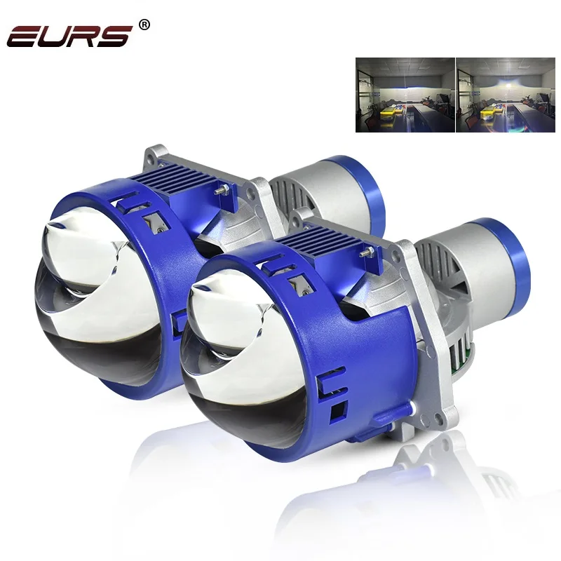 

EURS New best-selling 3-inch car LED direct beam laser lens dual beam lens integrated high and low beam headlights