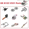 Wltoys XK K123 / V931 RC Helicopter Main Motor Canopy Rotor Head Blade ESC Board Servo Receiver Shell Swashplate Spare Parts 1
