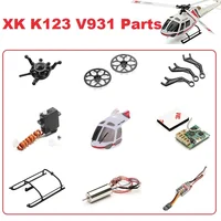 Wltoys XK K123 / V931 RC Helicopter Main Motor Canopy Rotor Head Blade ESC Board Servo Receiver Shell Swashplate Spare Parts 1