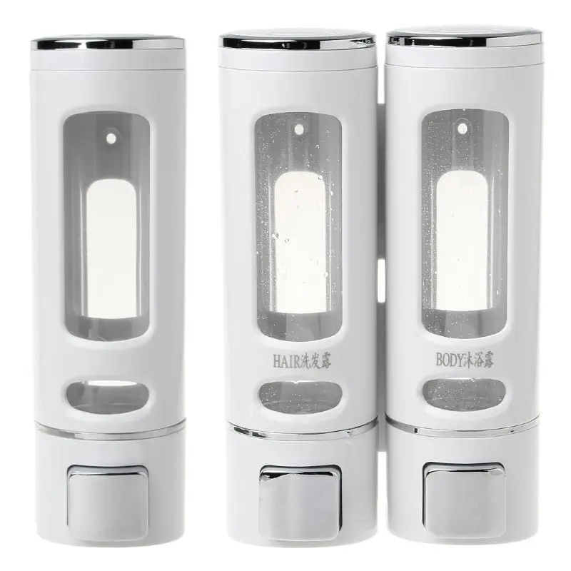 

400ml/800ml Wall-Mounted Soap Dispenser Transparent Liquid Foam Storage Shampoo