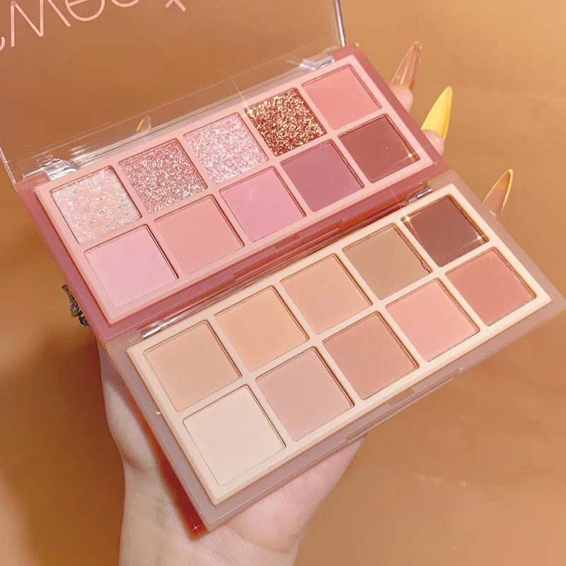Sweet Mint 10 Colors Shimmer Matte Eyeshadow Makeup Palette Nude Glitter Shiny Pigment Eye Shadow Long Lasting Makeup Cosmetic eye shadow,eye shadow plate