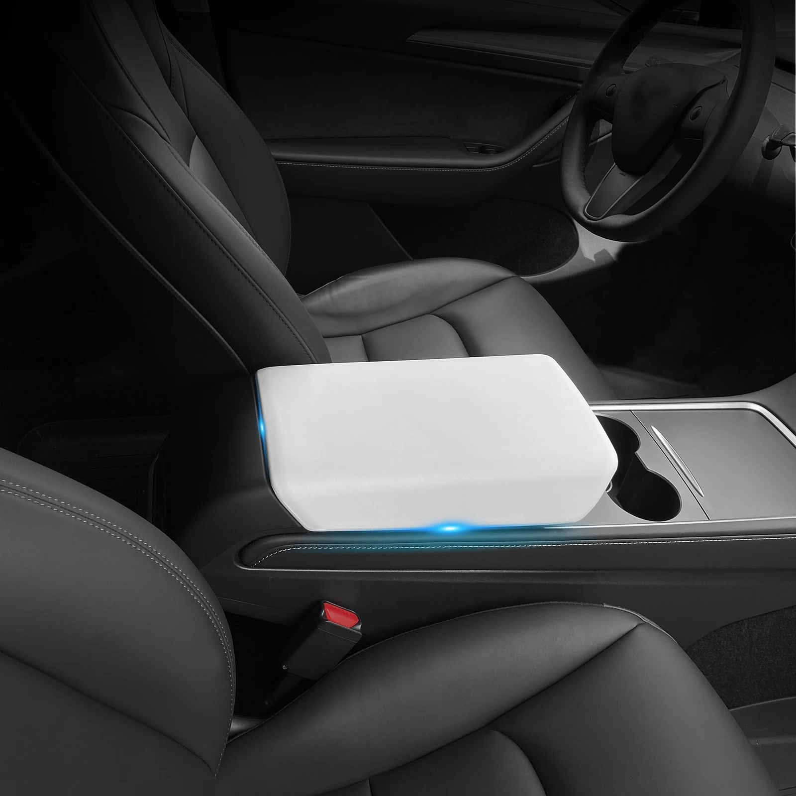 Car Armrest Box Protective Suede Cover For Tesla Model 3 Model Y Central Control Armrest Model3 Modely Interior Accessories