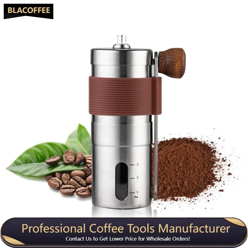 

Coffee Grinder Adjustable Portable Handheld Stainless Steel Coffee Grinding Machine Handheld Mill Hand Crank Crank Grinder