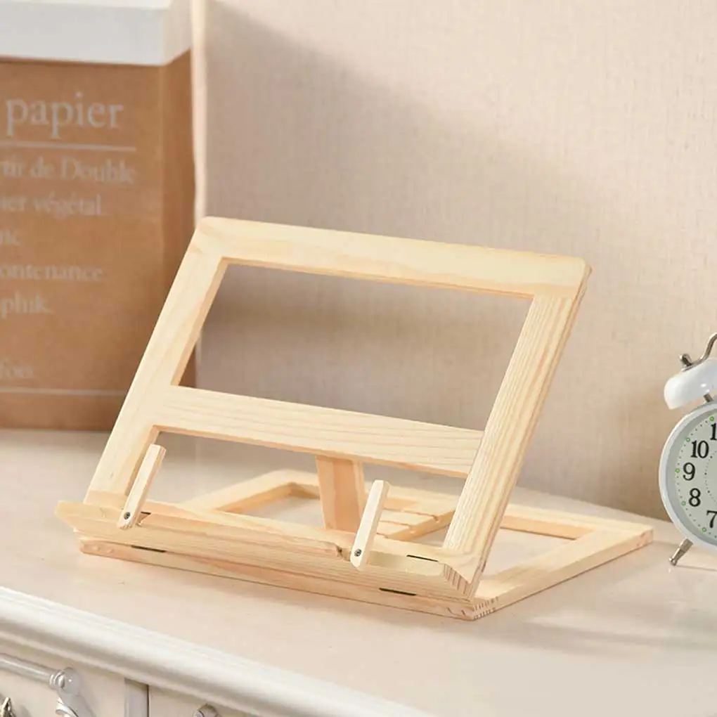 

Children Book Reading Holder Anti-skid Notebook Computer Stand Wood Folding Support Rack Mount for Bedroom Office