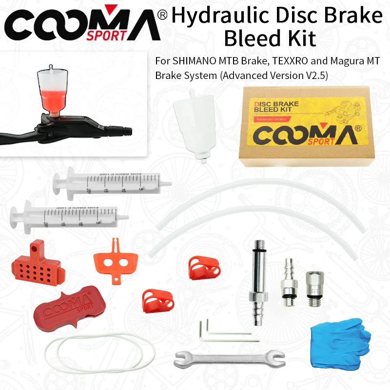 Hydraulic Brake Bleed Kit for Mineral Oil Systems - Basic and Advanced Options Available