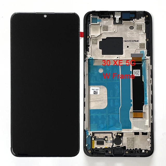 Display Motorola Edge 20 Lite Display LCD Digitalizzatore Telaio Per TCL 30 XE 5G T767W - Ricambio Schermo Completo, Nero Display Realme C25y