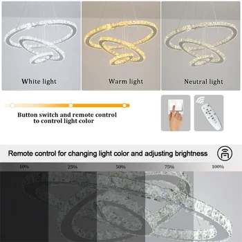 Modern Crystal Chandelier Dining Room Decor Pendant Hanging Light Fixtures For Living Room Ceiling Lamp Lustre Home Decoration 5