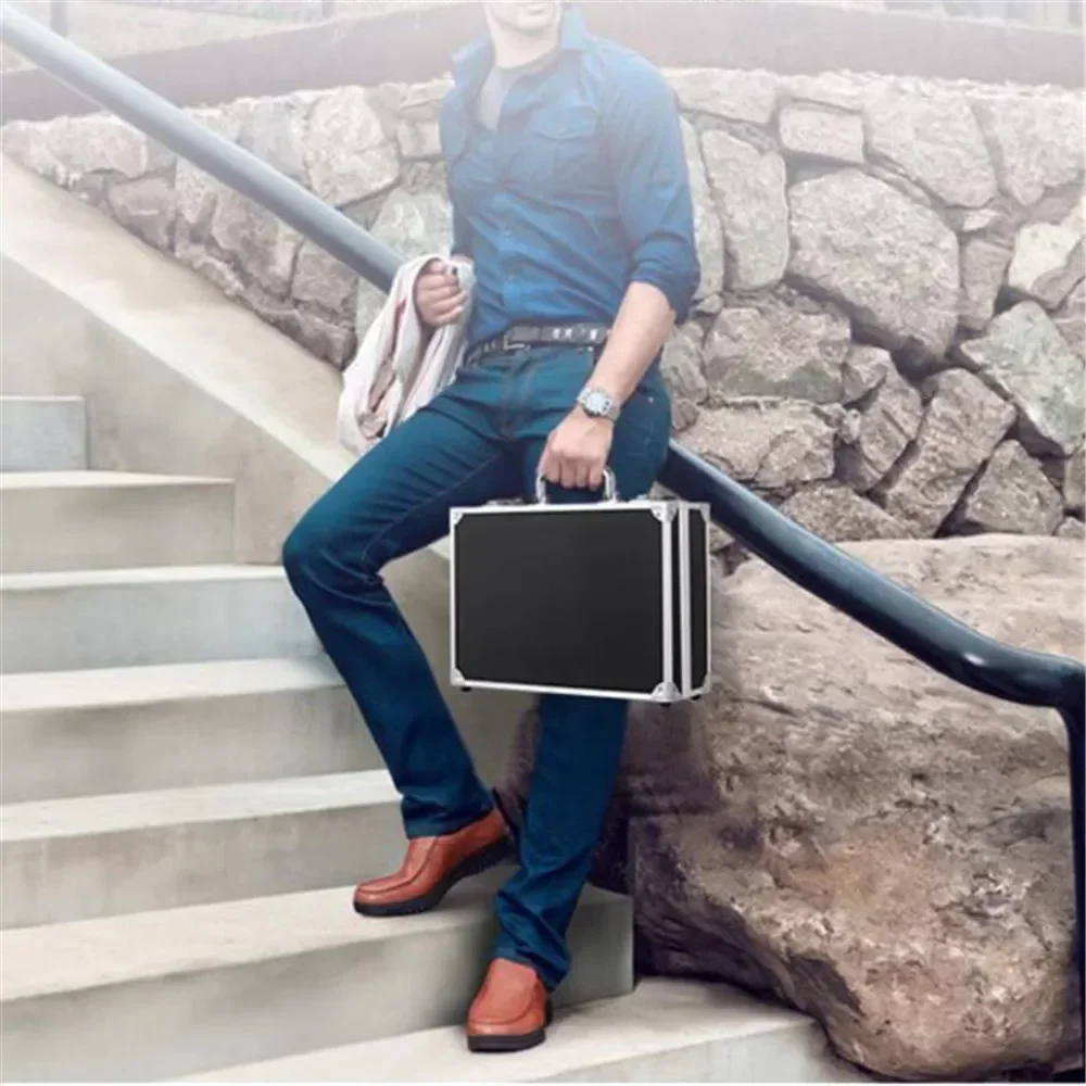 30x17x8cm Aluminum Tool Box with Sponge Lining Handheld Impact Resistant Tool Case Portable Instrument Box Storage Case 2