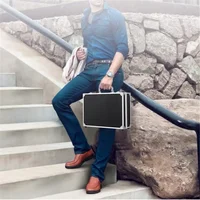30x17x8cm Aluminum Tool Box with Sponge Lining Handheld Impact Resistant Tool Case Portable Instrument Box Storage Case 2