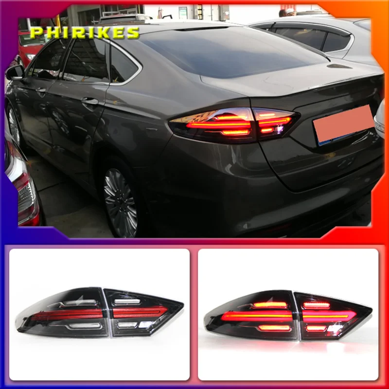 

Car Styling 4 pieces For Ford Mondeo Fusion Taillights 2013 2014 2015 2016 LED Tail Lamp Rear Lamp DRL+Brake+Park+Signal