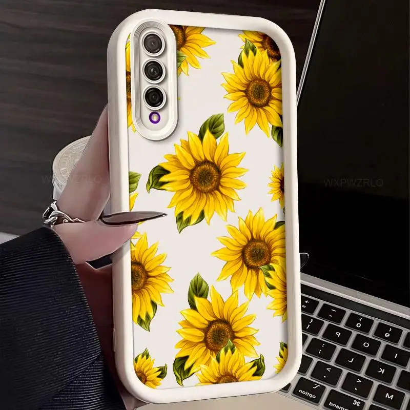 Sunflower Painted Soft Silicone Shockproof Protective Phone Case