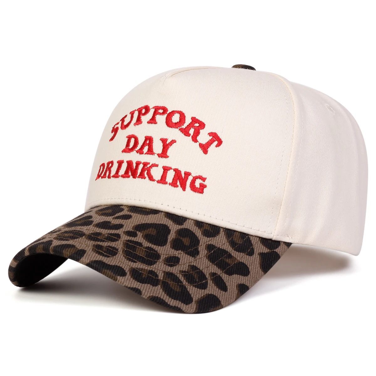 Unisex SUPPORT DAY DRINKING Baseballkappen mit Stickerei, für Frühling und Herbst, für den Außenbereich, verstellbare Freizeithüte, Sonnenschutzhut, Sportkappe – Detail 3