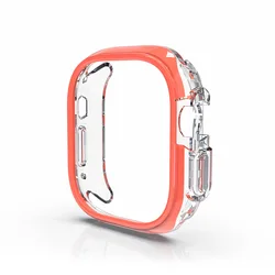 Durable Anti - Scratch Protective Case for Apple Watch with Screen Protection (Orange)