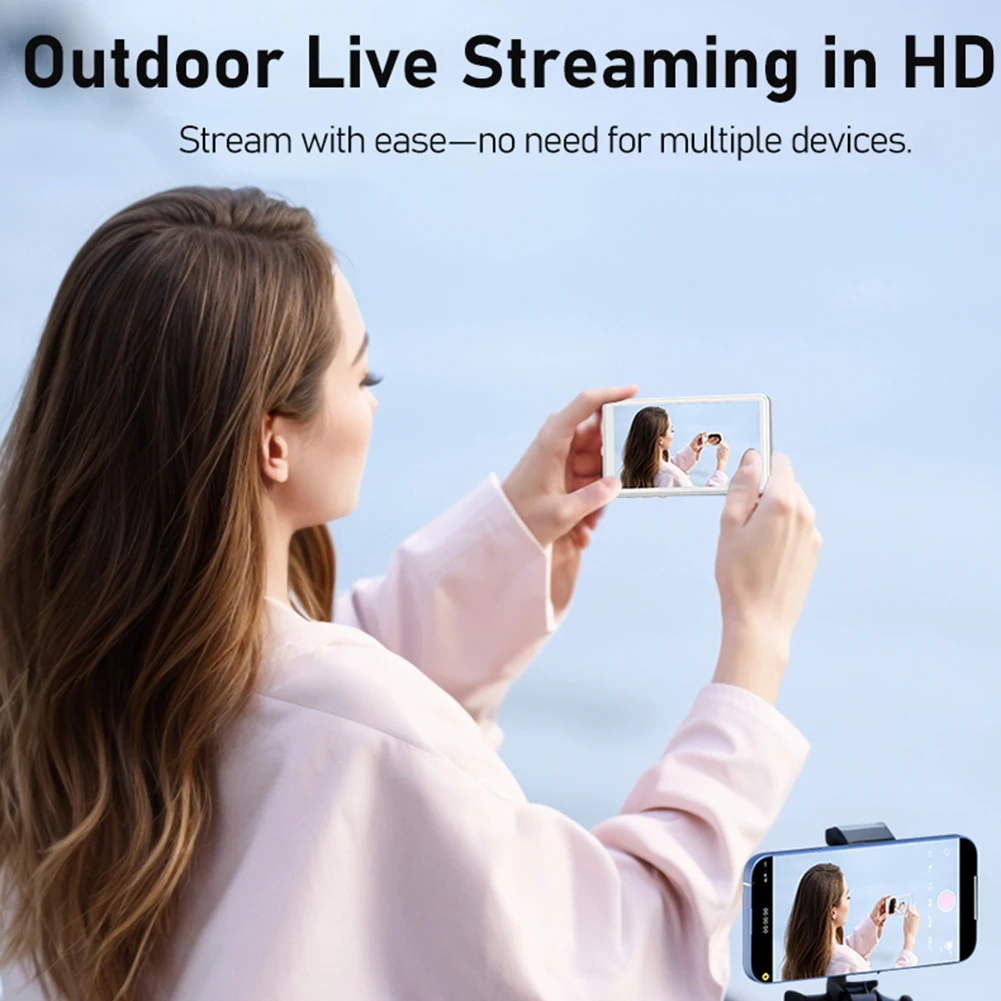 Magnetic Phone Selfie Screen Projector Wireless iOS Android Cellphone Screen Real Time Monitor Vlog Live Stream Auxiliary Tool