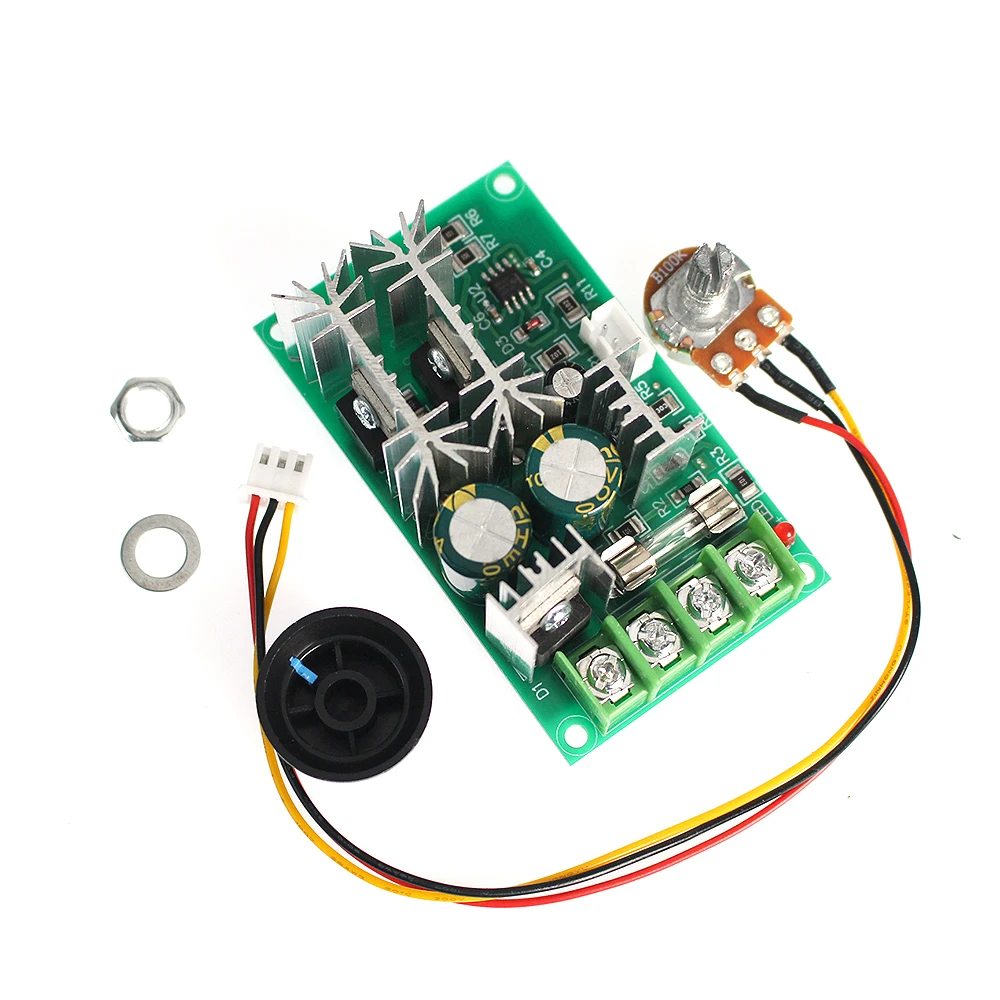 DC10-60V DC motor speed regulator 12V 24V 36V 48V High power drive module PWM Motor speed controller 20A current regulator dc motor speed controller motor speed controller electric motor speed controller