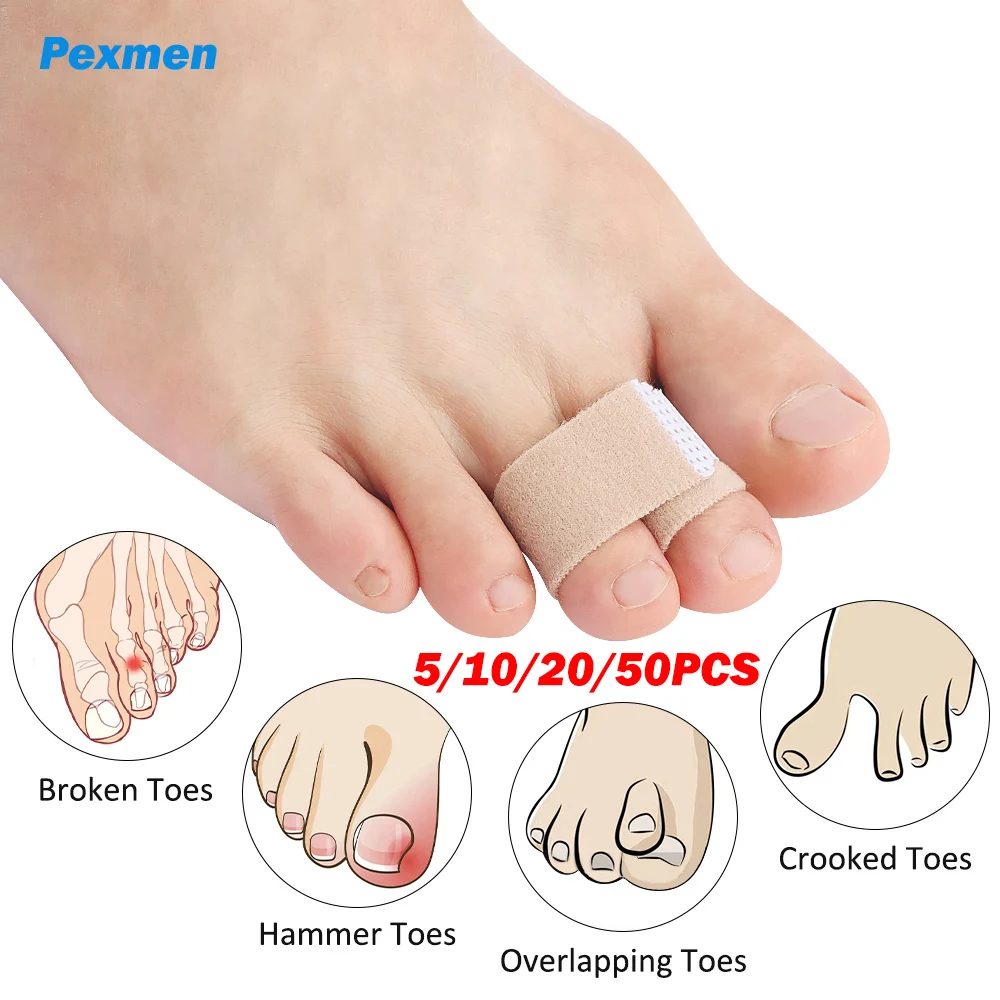 Pexmen5102050PcsHammerToeStraightenerHammertoeSplintsToe