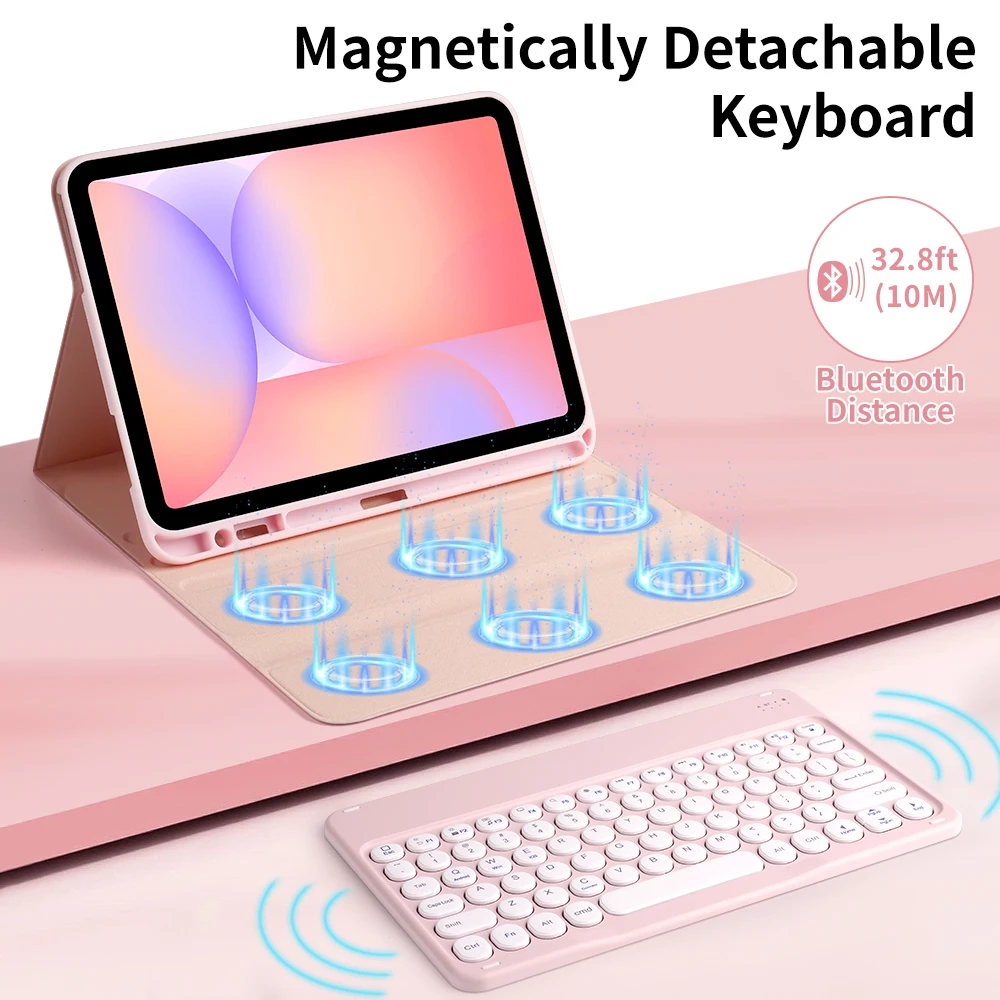 Premium Tablet Keyboard Case with Bluetooth Connectivity and Protective Cover