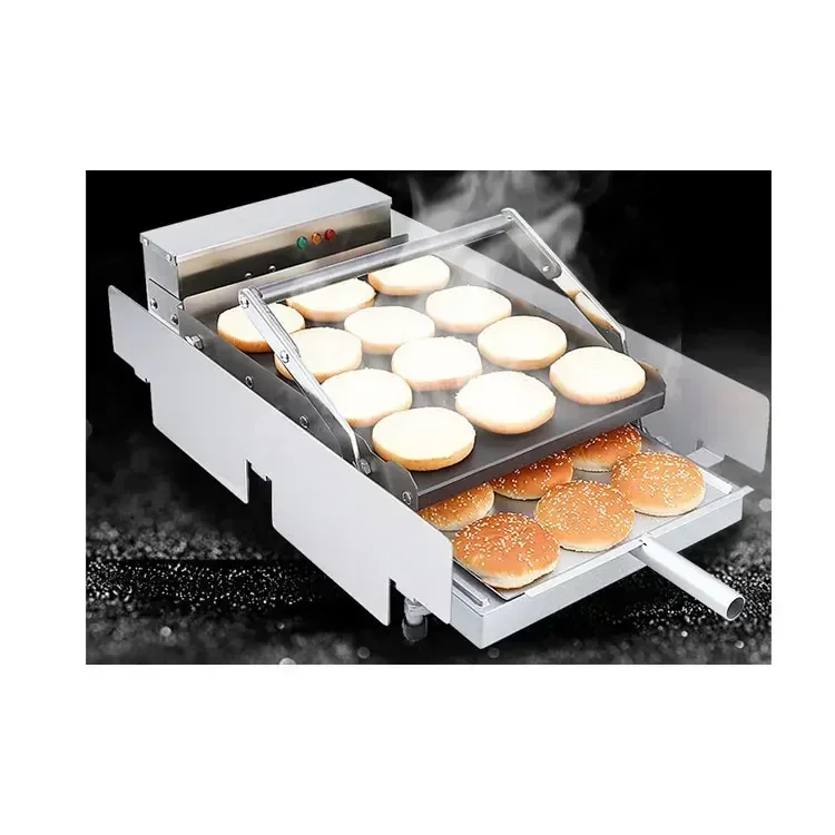 Electric Automatic Burger Patty Making Machine 220v 50hz KFC Hamburger Burger Bun Maker Machine.