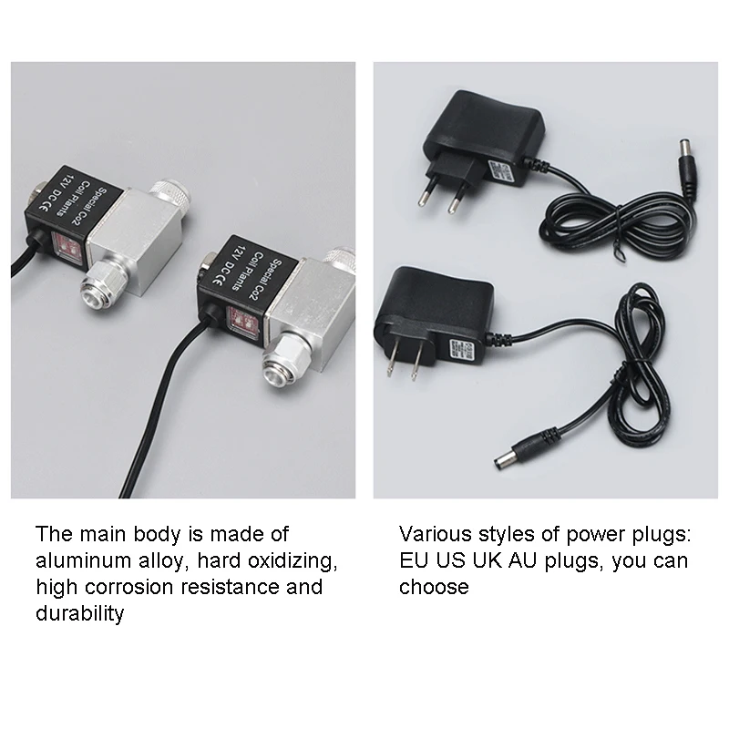 Aquarium Solenoid Valve CO2 System Regulator Aquarium Accessories Electric Low Temperature Magnetic Valve For Fish Tank DC12V 5