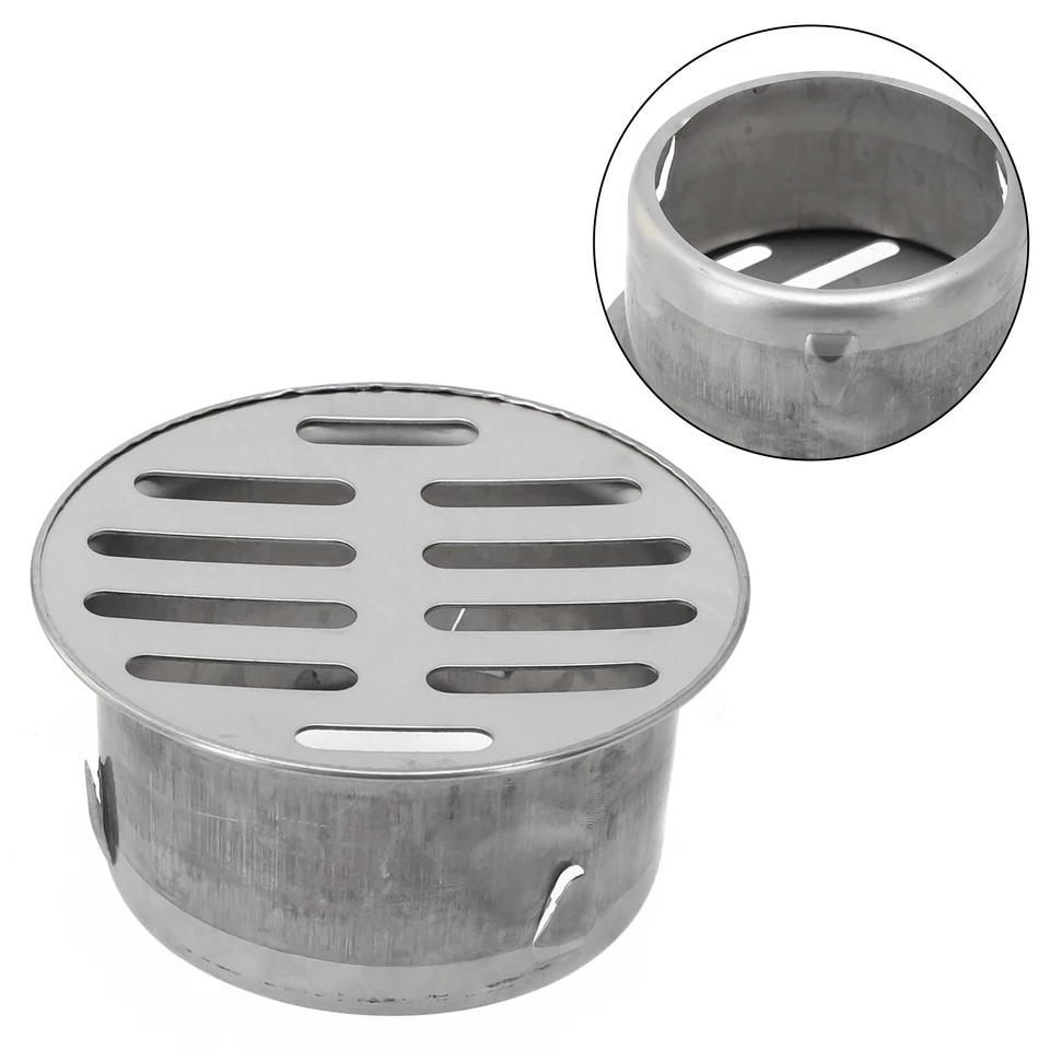 Grille De Drain Extérieur En Acier Inoxydable – Couvercle Rond Pour Balcon, Jardin, Toit, Tuyau D’Évacuation (Diamètre 160 Mm) - 3
