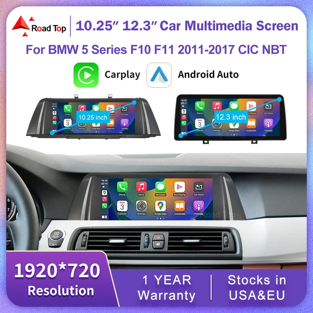 Écran tactile multimédia 10.25 "12.3", pour BMW série 5 F10 F11 CIC NBT système 2011 – 2017, Carplay sans fil, autoradio Android Auto 1