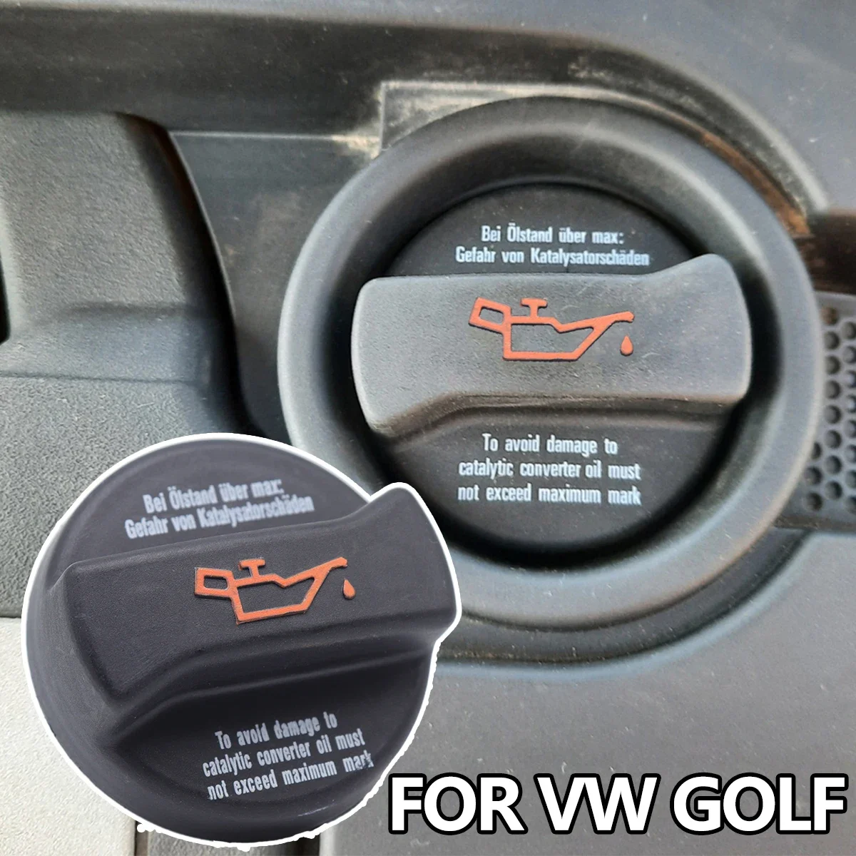 Fuel Tank Cover Fuel Tank Cap Fuel Cap Engine Oil Filler Cover Engine Oil Filler Cap For VW Golf MK2 MK3 MK4 MK5 MK6 A2 A3 A4 A5 A6 Gas Tank Lid Plug Replacement Parts 1985-2014