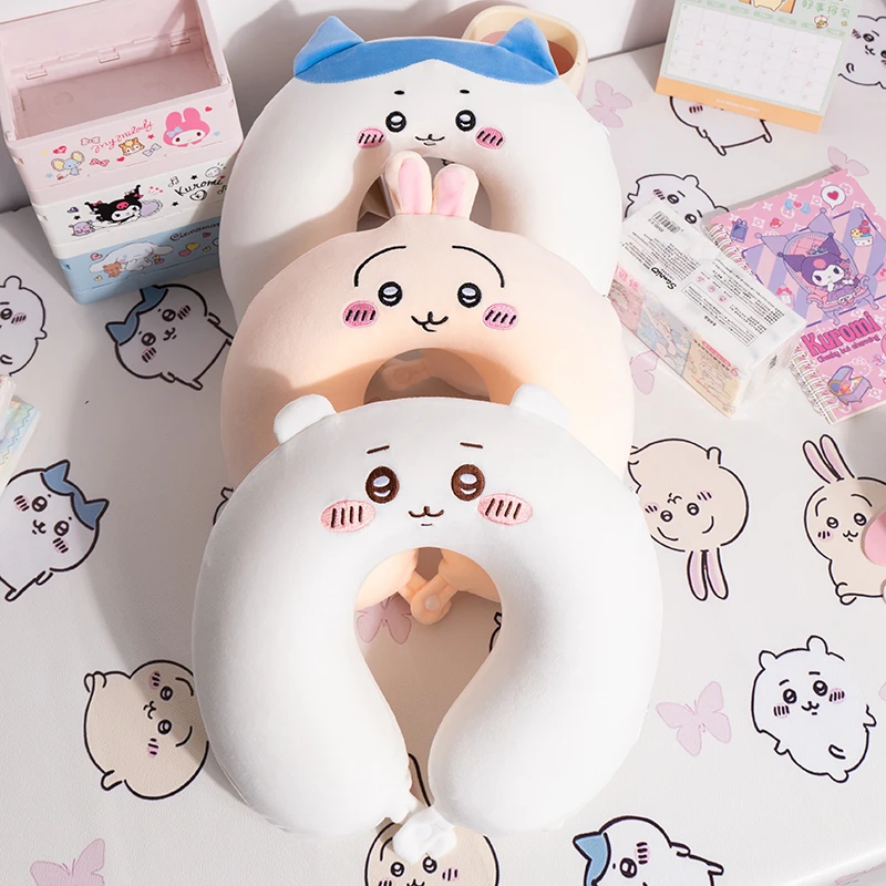 Comfortable Memory Foam U-shaped Neck Pillow Kawaii Travel Pillow Chiikawa USAGI Hachiware Nap Pillow Gifts Japanese Style 2
