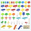 153PCS Big Particle Roof Blocks Compatible City House Big Size Slide Building Blocks Castle Brick Toys For Children 6