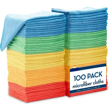 Confezione da 12 panni per pulizia in microfibra, 9 colori assortiti, asciugamani per la cucina di casa 1