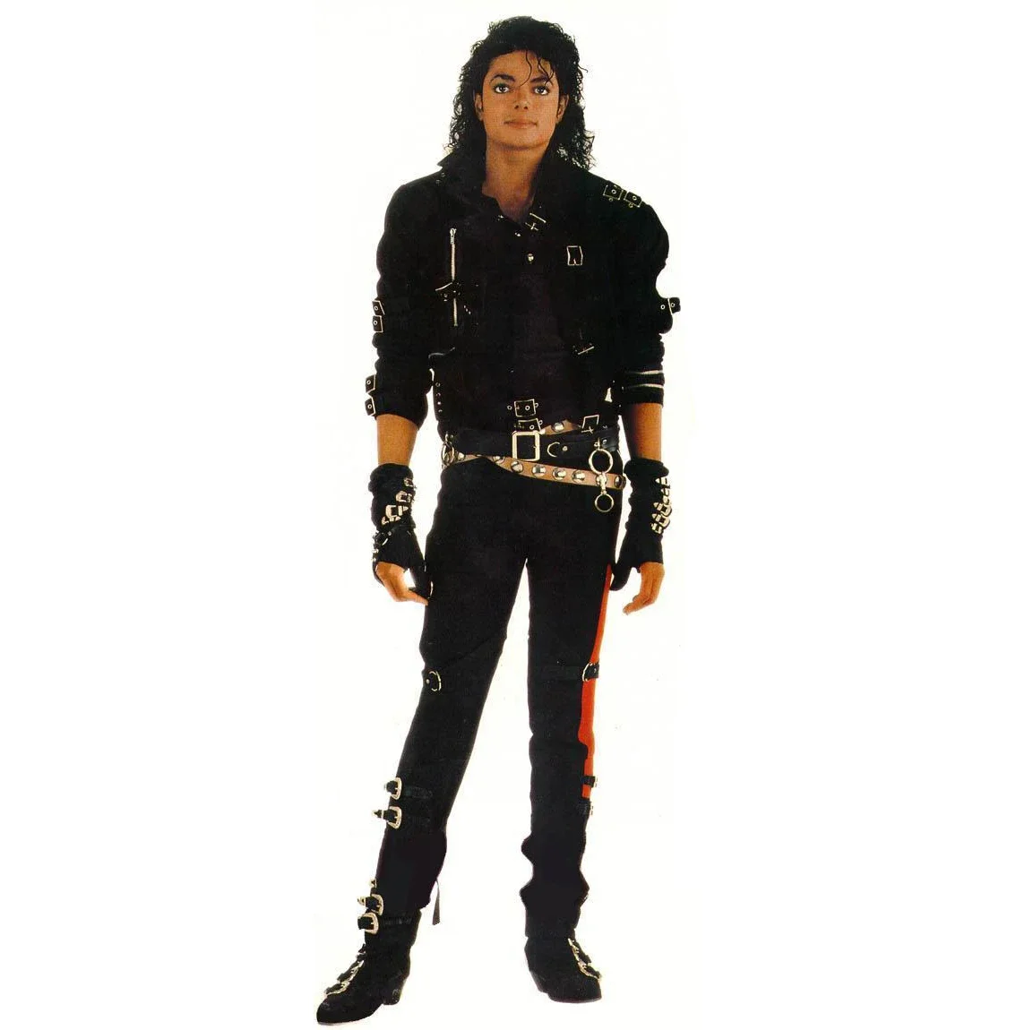 Costumes for Role Play Michael Jackson BAD Tour Pants Trousers in Black with Buckle Handmade