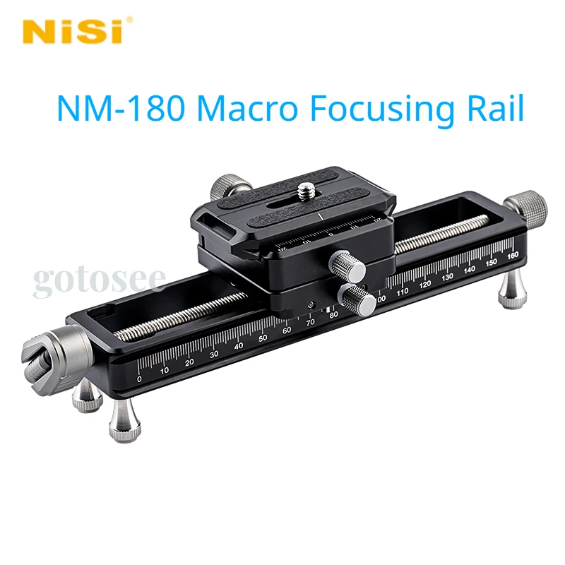 

NISI NM-180 Macro Focusing Rail Slider w 360° Rotating Clamp Video Record Track For Precise Camera-to-Subject Focusing DSLR Cam