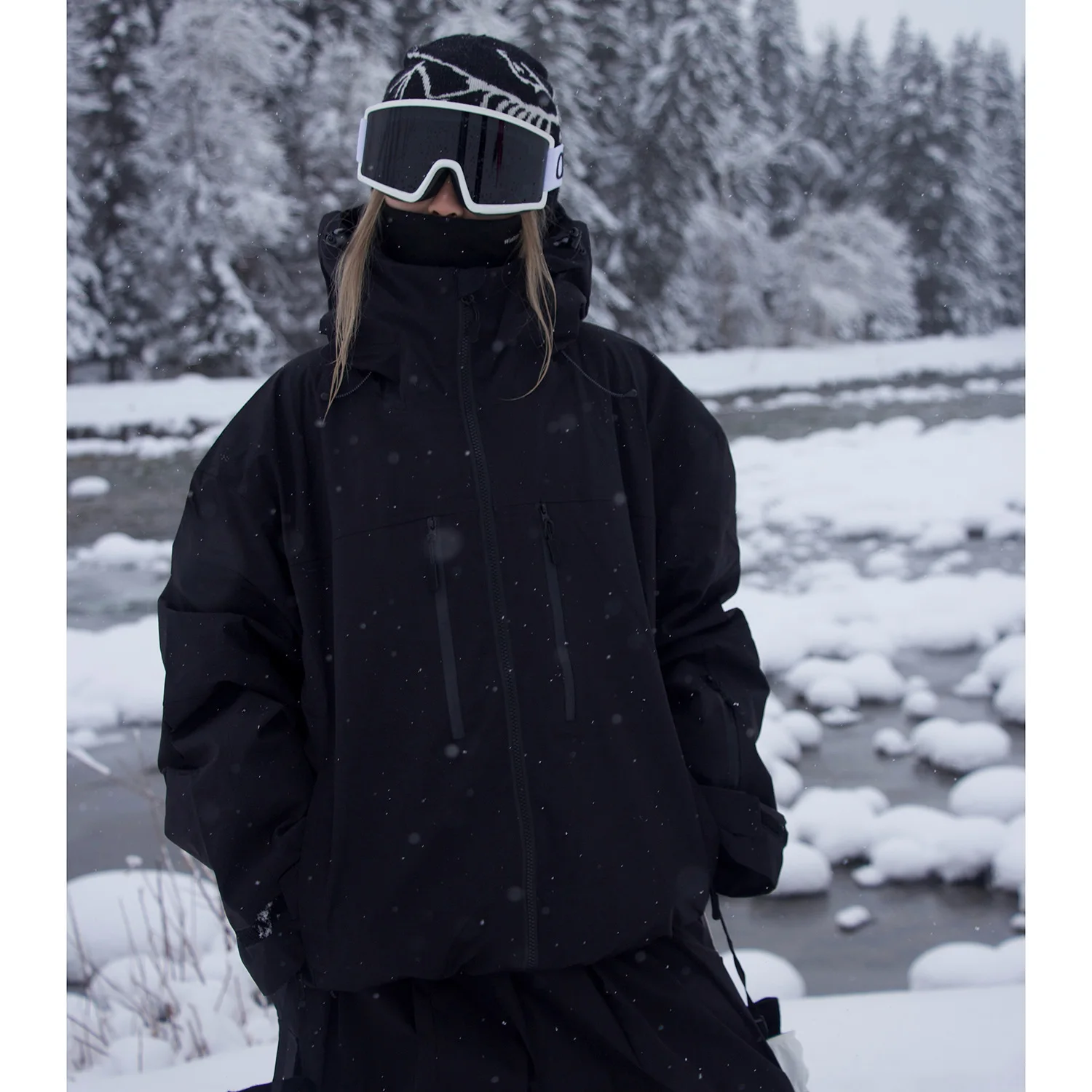 Winter Ski Jacket for Women Men 3L Snowboard Clothing Waterproof Windproof Warm Breathable Outdoor Snow Wear Ski Coat Hooded 5