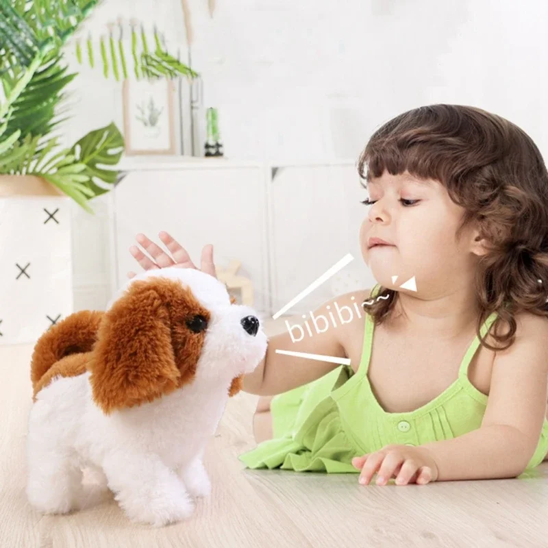 Walking Barking Cute Puppy Pet Dog Toy with Battery Control Halloween Birthday Gift for 3 Year Old Boys Girls