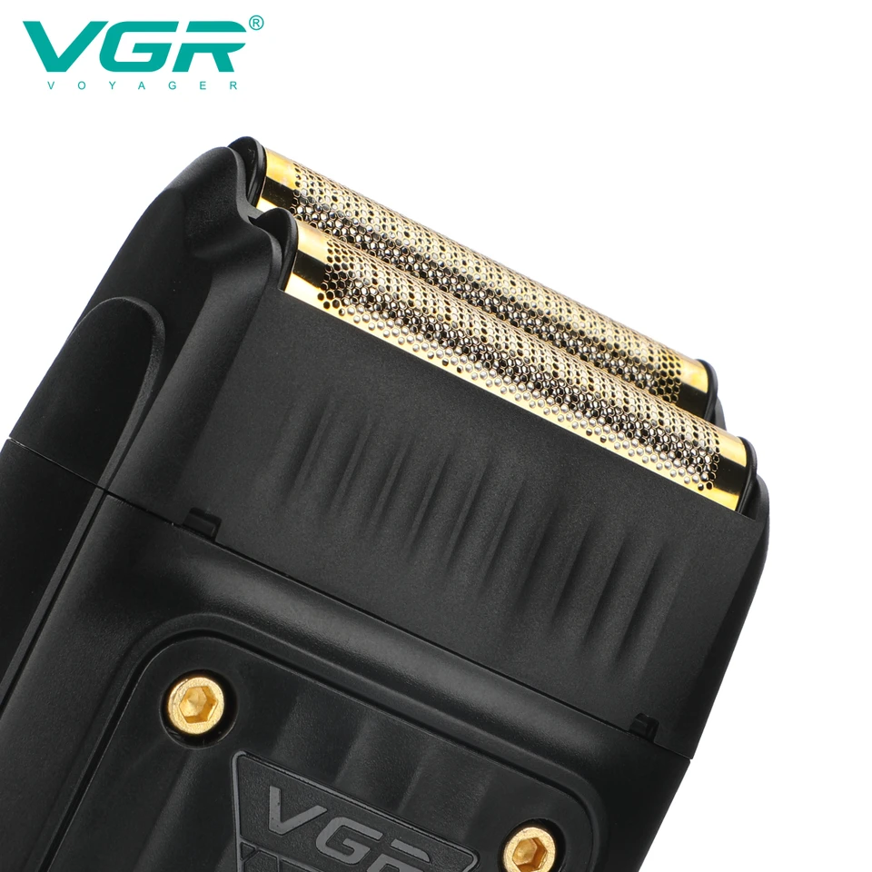VGR Professioneller elektrischer Barttrimmer mit Digitalanzeige, wiederaufladbarer Rasierer mit Hubmechanismus für Herren V-363_voghion.com