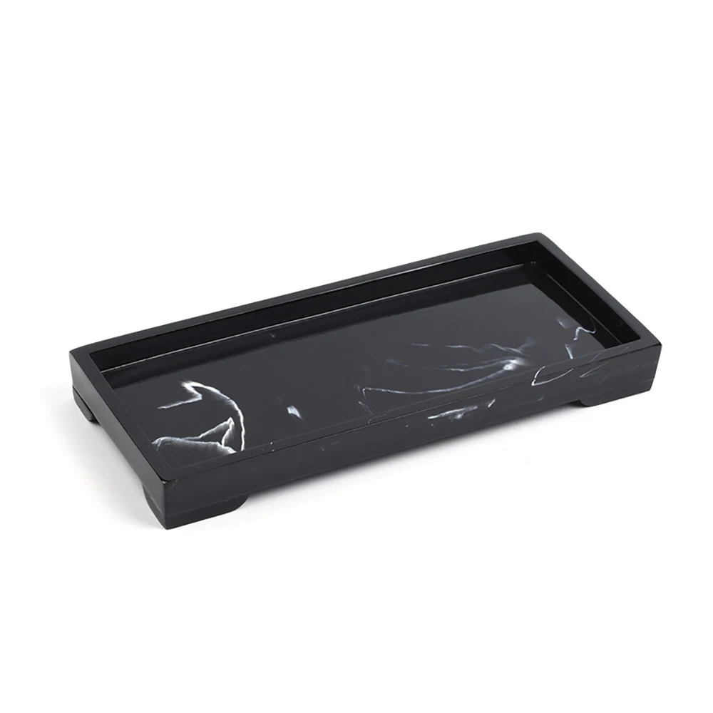 Nordic Imitation Marble Resin Tray Bathroom Storage Tray Rectangular Jewelry Storage Kithen Dish Dispenser Home Decor