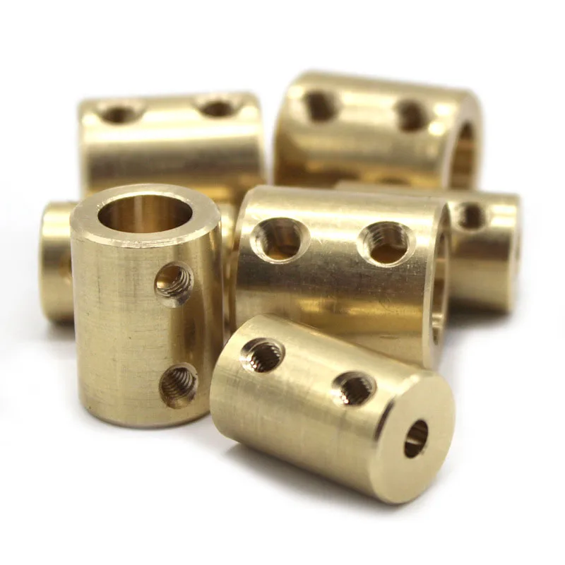 3.17/4/5/6/8/10/12mm Brass Rigid Motor Shaft Coupling Coupler Transmission Connector Sleeve Adapter For RC Boat Car Airplane shaft coupler,shaft connector,rigid shaft coupler