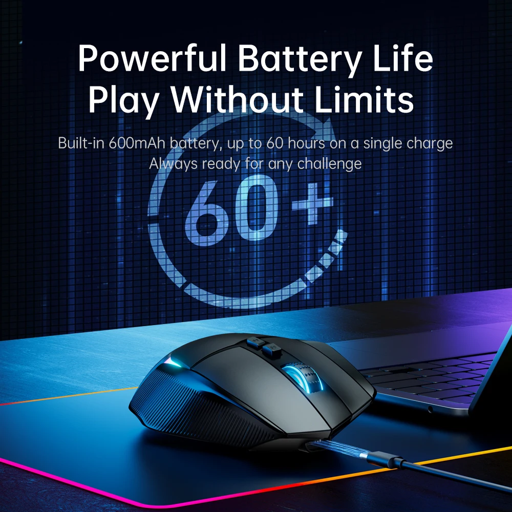 TAIDU TWG502 Gaming Mouse with RGB 2.4G Wireless Bluetooth Mouse 3Mode 14800DPI Lightweight for PC Gamer Computer Laptop wireless mouse gaming mouse