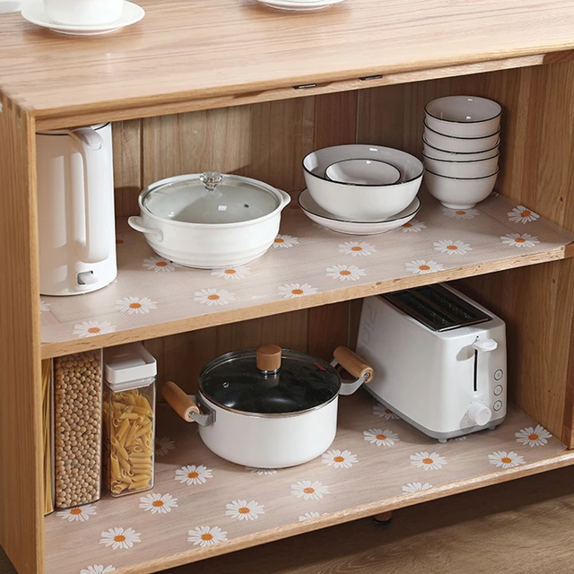 2x Shelf Liner, Kitchen Shelf Drawer Cabinets Non-Stick Drawer Mats EVA  Shelf