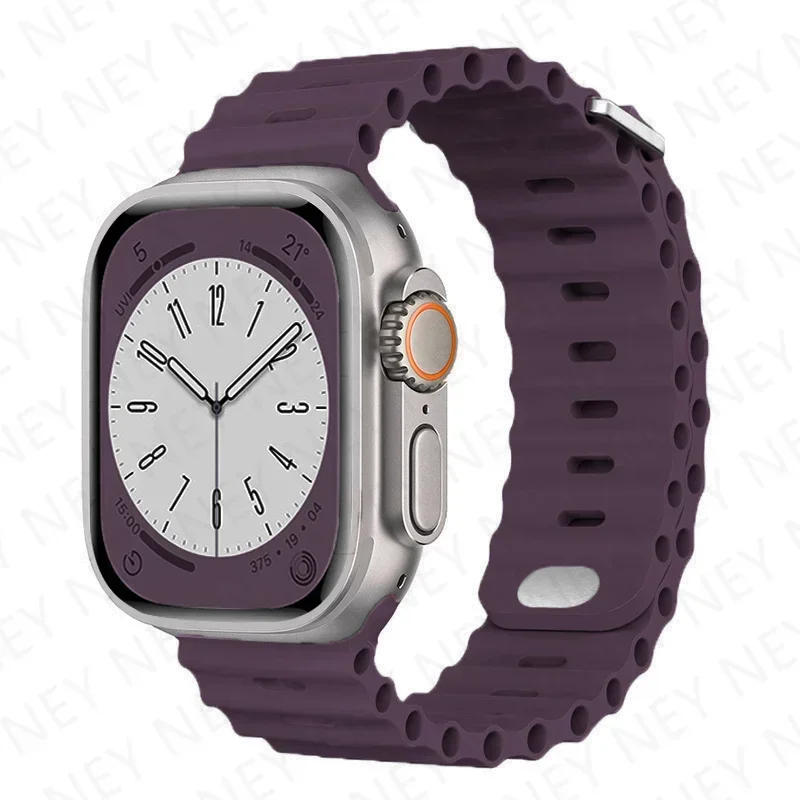 Sport Ocean Silicone Strap for Apple Watch - Premium Adjustable Band for All Sizes