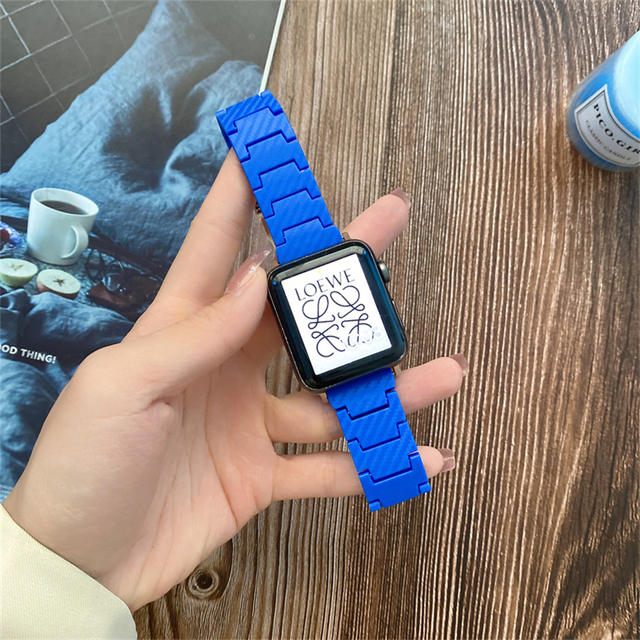 Carbon Fiber Texture Strap For Apple Watch Band 45MM 41MM 44MM 42MM 40MM 38MM PC Wristband For iWatch 7 6 5 4 SE 3 2 1