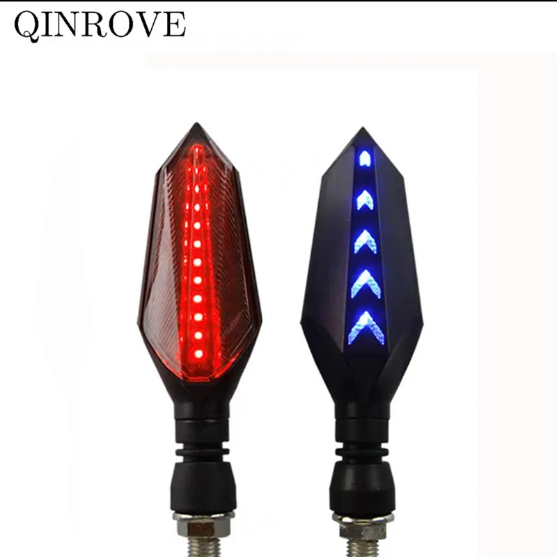 

Flowing 12V Motorcycle LED Turn Signals Light Scooter Universal ABS Indicator Lamp For Kawasaki Z900 Z800 Z750 Yamaha TDM 900 MT