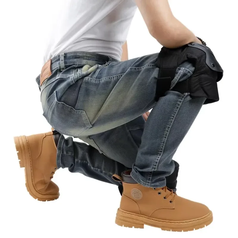 조절 가능한 무릎 패드가 있는 오토바이 라이딩 팬츠, 투어링 모토크로스용 내마모성 청바지 보호 장비