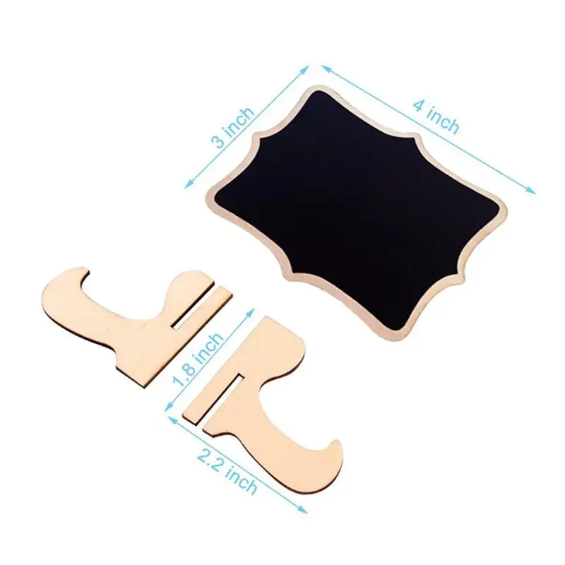 Mini Lace shape Chalkboards 10pcs with Support Message Board Signs Table Place Card Signs For Home Birthday Wedding Party wooden chalkboard