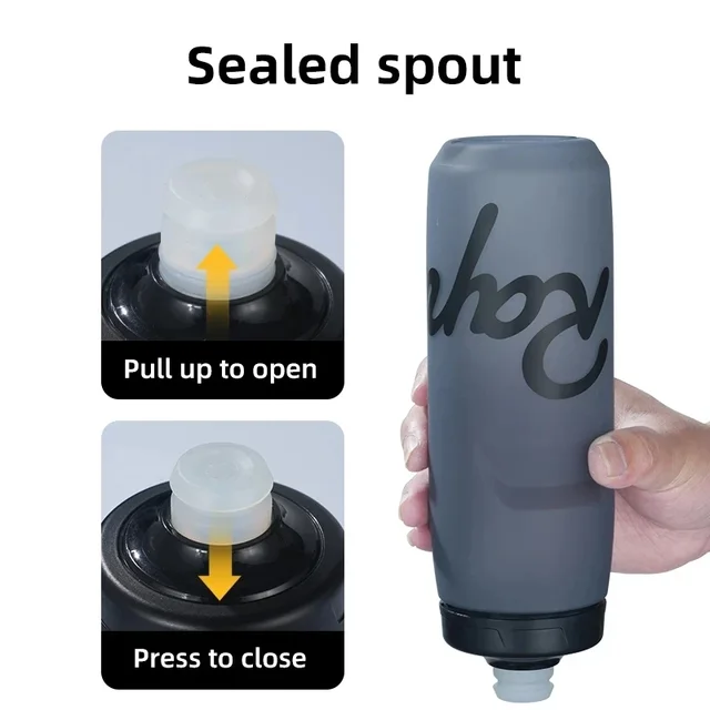 750ML Sports Water Bottle Ultra Light Plastic Cup Squeezable Leak-proof Dust Proof Drinkware Mountain Biking Water Bottle 4