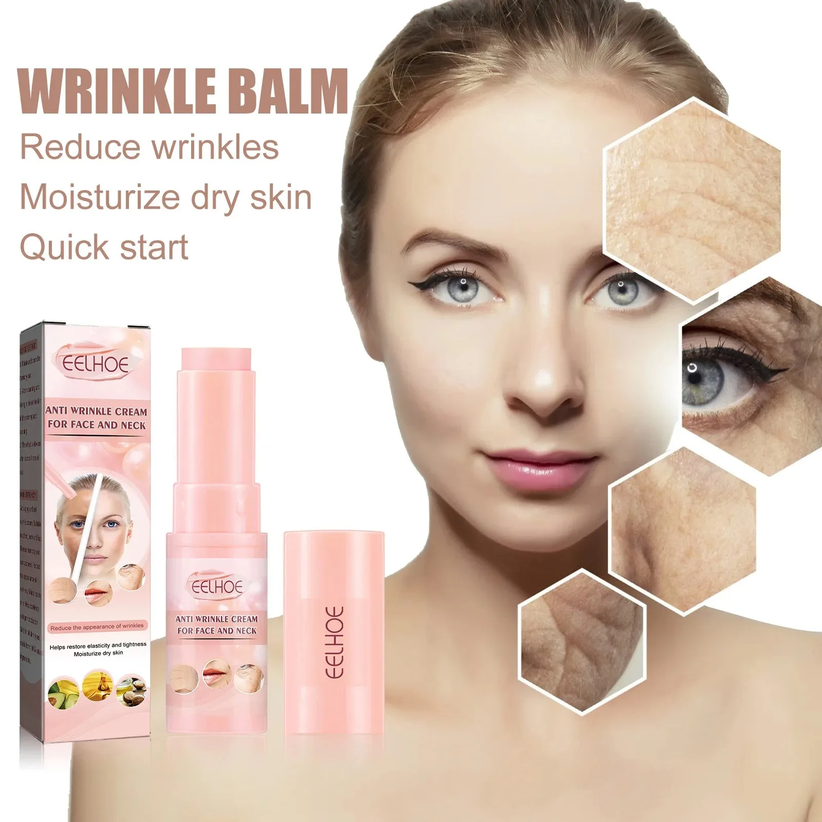 Cremă anti-îmbătrânire cu colagen, cremă facială pentru fermitate, îndepărtarea ridurilor, stick pentru gât, deschide linia fină, hrănește, hidratează, îngrijirea pielii feminine_voghion.com
