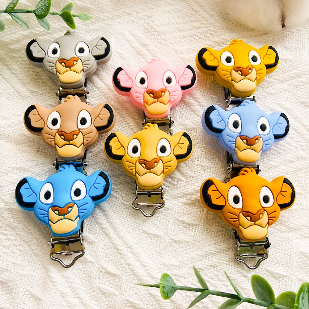 3pçs Baby Pacifer Clips Cartoon Shape Perle Silicone Teether Clip DIY Baby Dummy Chain Nipple Holder Rodent Nursing Teething baby teething items diy