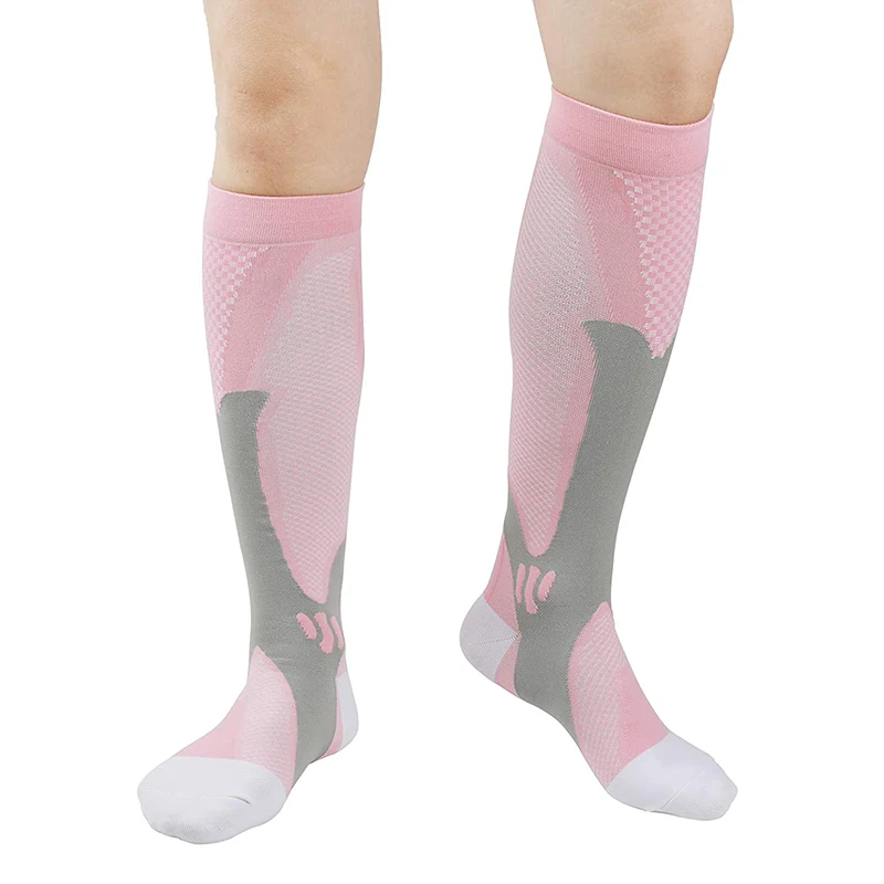 Brothock 3 Pairs Medical Sport Compression Socks Men 20-30 mmhg Run Nurse Flight Socks for Edema Diabetic Varicose Veins