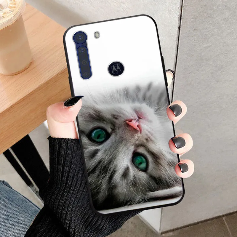 Cute Black Soft Silicone TPU Case - Painted Design