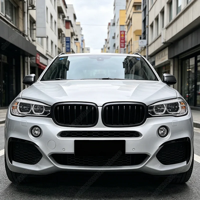 BMW X5 F15 M 스포츠 2014 2015 2016 2017 2018 자동차 전면 안개등 눈썹 장식 스트립 수정 액세서리 키트